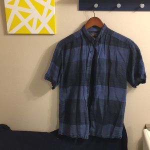 Cafe Luna blue checkered shirt